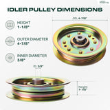  956-04129 Idler Pulley / 42 46 48 50 54 inch deck / Replacement for Cub Cadet MTD 956-04129C 756-04129B 756-04129C 753-08171 756-04129C