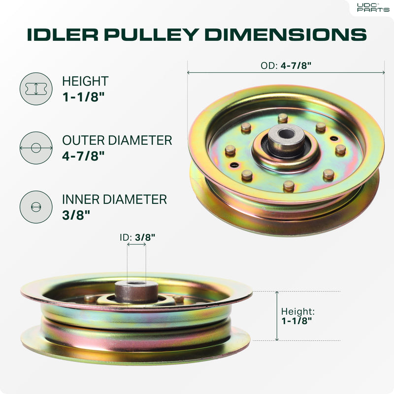  956-04129 Idler Pulley / 42 46 48 50 54 inch deck / Replacement for Cub Cadet MTD 956-04129C 756-04129B 756-04129C 753-08171 756-04129C
