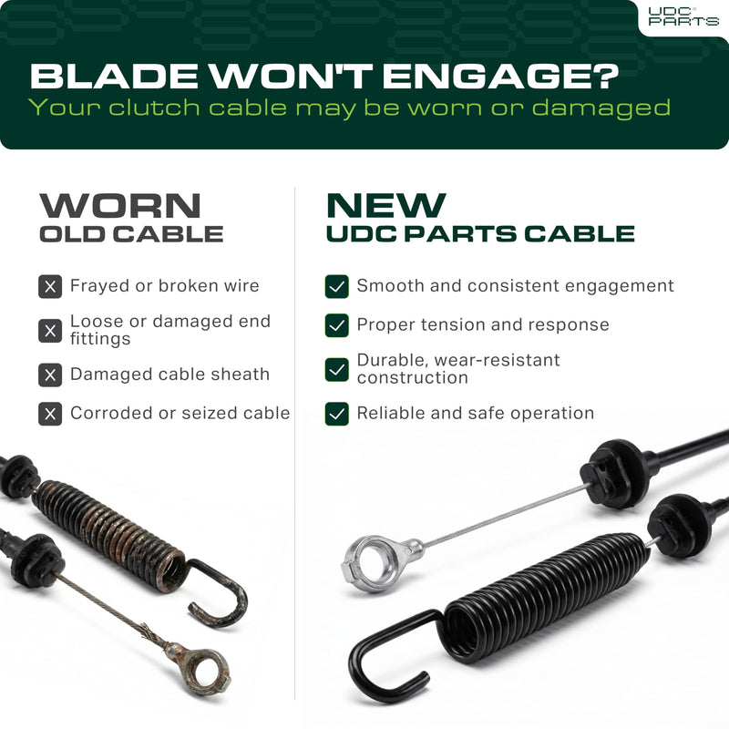  946-04092 Deck Engagement Cable Replacement for MTD Troy Bilt 746-04092 Toro 112-0504 PTO Clutch Cable LX420 LX425 LX460 LX465 Lawn Mowers