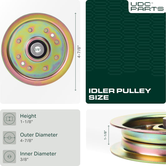  956-04129 Idler Pulley / 42 46 48 50 54 inch deck / Replacement for Cub Cadet MTD 956-04129C 756-04129B 756-04129C 753-08171 756-04129C