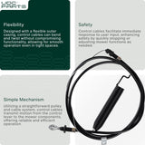  GY21641 Push Pull PTO Control Cable Replacement for John Deere GY21287 D100 D105 D110 D120 D125 D130 X105 X125 X145 107S GY22387 S100 S120 Lawn Tractors