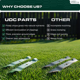  UDC Parts 742-05177A-X S-Shape Mower Blades Replacement for Cub Cadet 42 Inch 742P05177A 742P05177A-X Craftsman CMXGZAM110202 T2200 Z3200 T2200K Z5200 MTD 490-110-C202 / 3 Pack Gator Mulching Blades