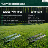  TCU15881 High Lift Blades Replacement for John Deere 60 Inch UC15158 Ztrak Z915E Z994R Z955R Z955R Z965M EZtrak Z665 X710 X730 X738 X739 X744 X748 X749 Quik-trak Q820M Q850M Q850R / 3 Pack