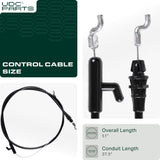 Cub Cadet Aftermarket Parts -  UDC Parts 746-04661A Clutch Cable for 51 inch MTD Craftsman Troy Bilt Yard Machines 946-04661 746-04661 946-04661A TB100 TB110 TB115 TB120 Lawn Mowers