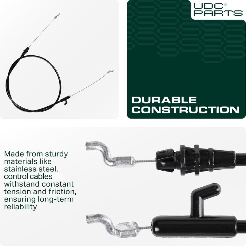 Cub Cadet Aftermarket Parts -  UDC Parts 746-04661A Clutch Cable for 51 inch MTD Craftsman Troy Bilt Yard Machines 946-04661 746-04661 946-04661A TB100 TB110 TB115 TB120 Lawn Mowers