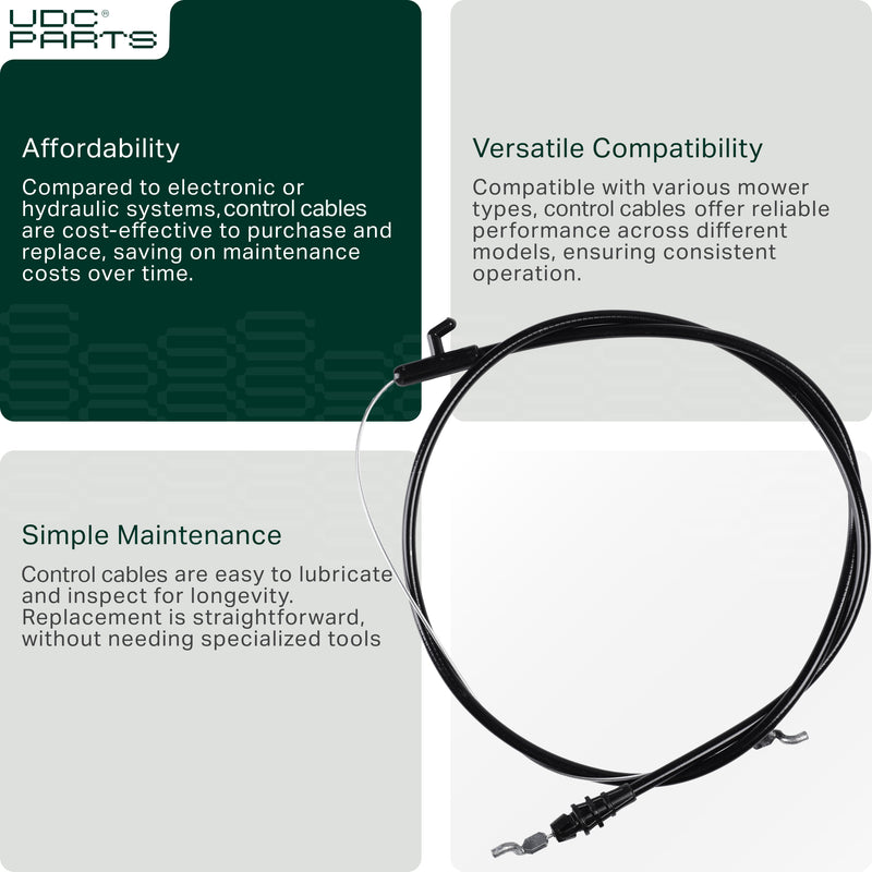 Cub Cadet Aftermarket Parts -  UDC Parts 746-04661A Clutch Cable for 51 inch MTD Craftsman Troy Bilt Yard Machines 946-04661 746-04661 946-04661A TB100 TB110 TB115 TB120 Lawn Mowers