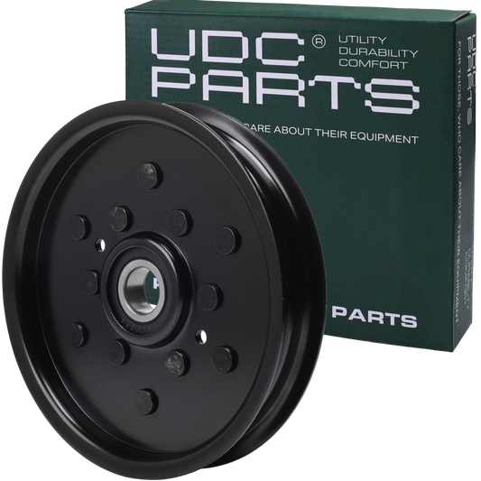 Aftermarket John Deere Mower Parts -  UDC Parts AM121602 Idler Pulley / 48 inch Deck / for John Deere AM106627 AUC16698 LT133 LT160 F725 X320 GT235 LT155 GT225 Scotts Z445 Z425