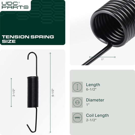 Aftermarket RedMax Mower Parts -  UDC Parts GX21582 Tension Spring / 2 pcs / for John Deere GX20377 L120 L130 LA130 LA140 LA145 X140 145 D140 D150 D155 D160 D170 G110 Sabre 1642HS 1742HS