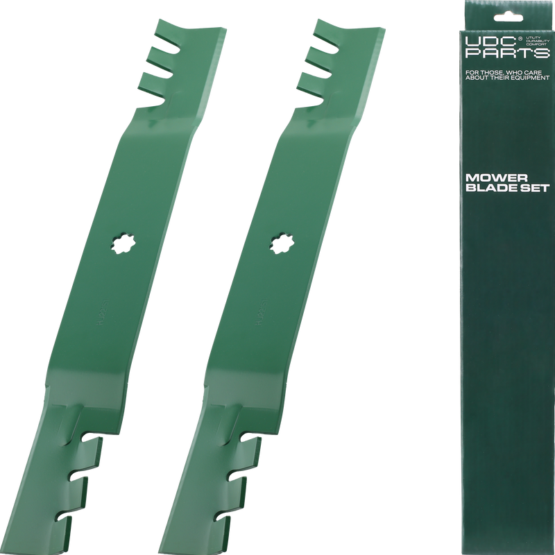  UDC Parts Gator Blades GX22151 42 Inch / Fits John Deere Replaces OEM no. GY20850 AM131033 AM137333 AM141033 50-3231 D100 D105 D110 D120 D125 D130 LA105 102 115 125 135 E100 E110 E120 E130 / 2 Pack