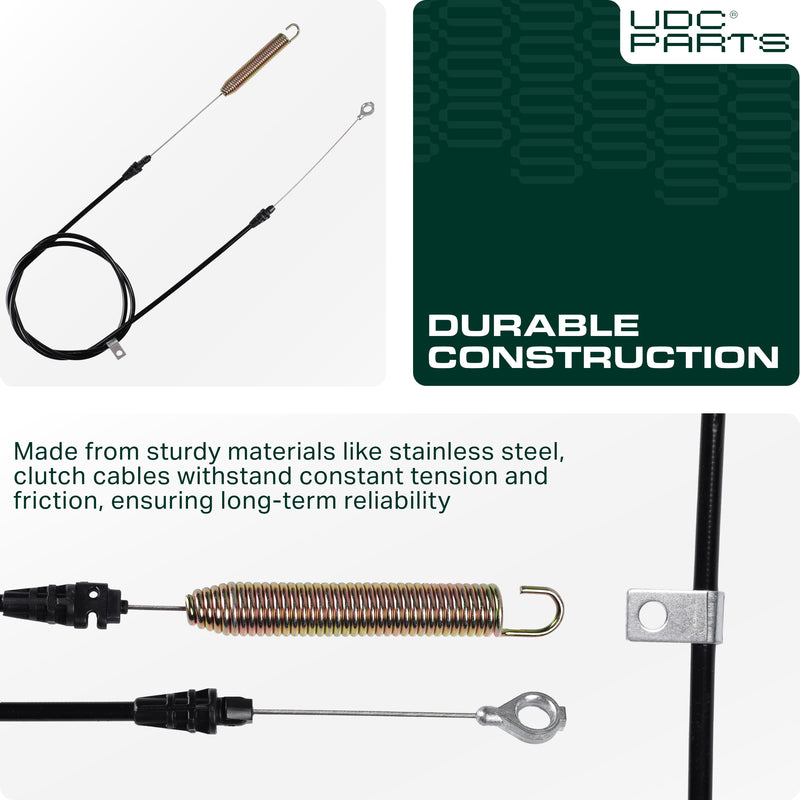  UDC Parts GY21106 Clutch Cable for 42 inch John Deere Sabre Scotts GY20156 L100 L105 L107 L108 L110 L111 L118 L120 LA100 LA105 LA110 LA115 LA120 LA125 LA135 X110 X120