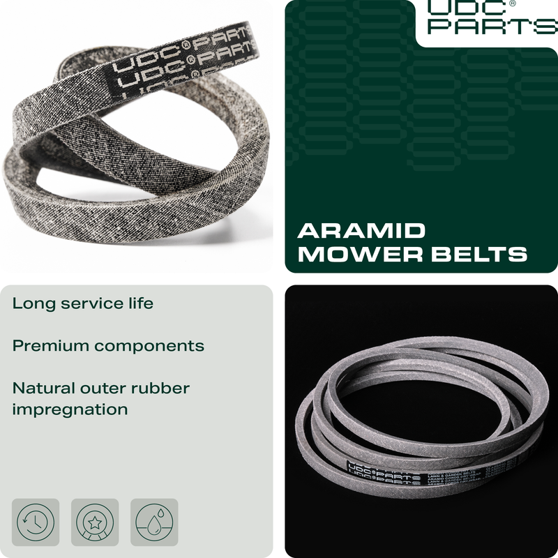 Wholesale belts for mowers -  UDC Parts Mower Deck Belt 539114557 / Aramid Cord / 154.00 inches / for Husqvarna Craftsman Poulan